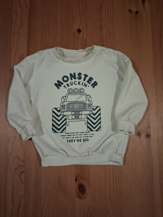 Cream 'Monster Truckin'' Sweatshirt - Boys 4-5 years - F&F