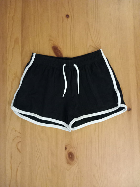 Black & White Lightweight Jersey Shorts - Girls 10-11 years - Pep&Co