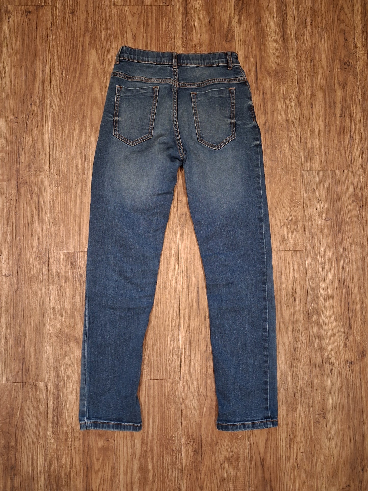 Straight Fit Jeans With Adjustable Waistband - Girls 11 years - TU