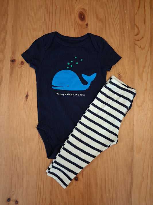 Whale Bodysuit & Striped Trousers Set - Boys 12-18 months - BabyGap