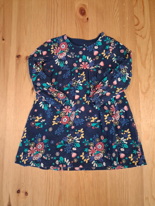 Navy Floral Long Sleeve Dress - Girls 18-24 months - F&F