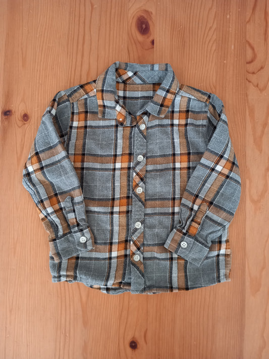 Long Sleeve Flannel Shirt - Boys 2-3 years - Matalan