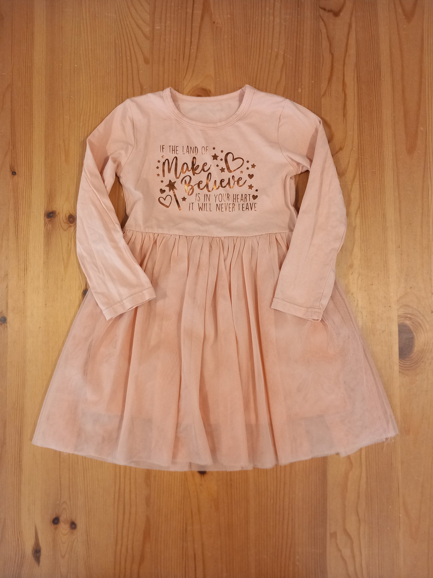 Light Pink 'Land Of Make Believe' Dress - Girls 5-6 years - Brand unknown