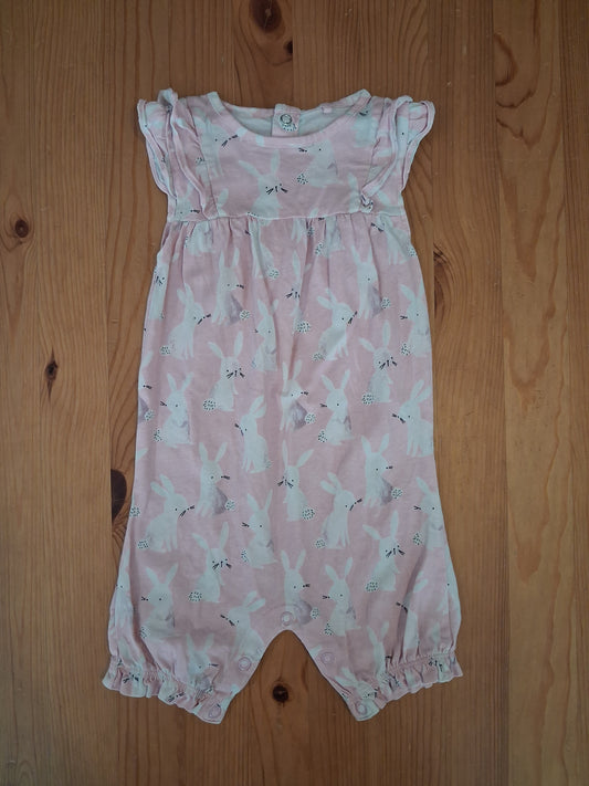 Light Pink Rabbits Romper - Girls 9-12 months - TU