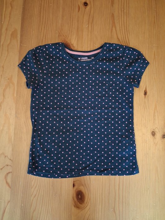 Pink Spots T-Shirt - Girls 4-5 years - Young Dimension