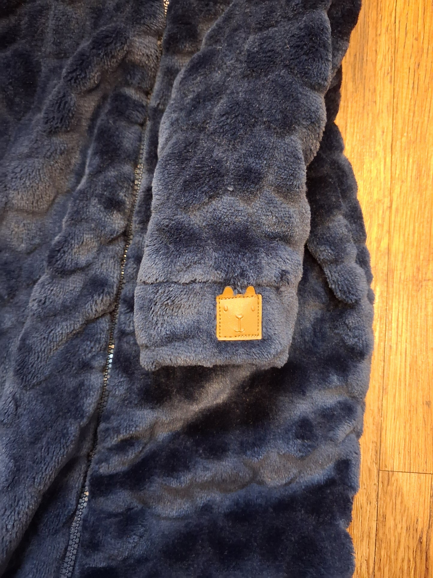 Navy Furry Pramsuit With Dinosaur Spikes - Boys 6-9 months - F&F