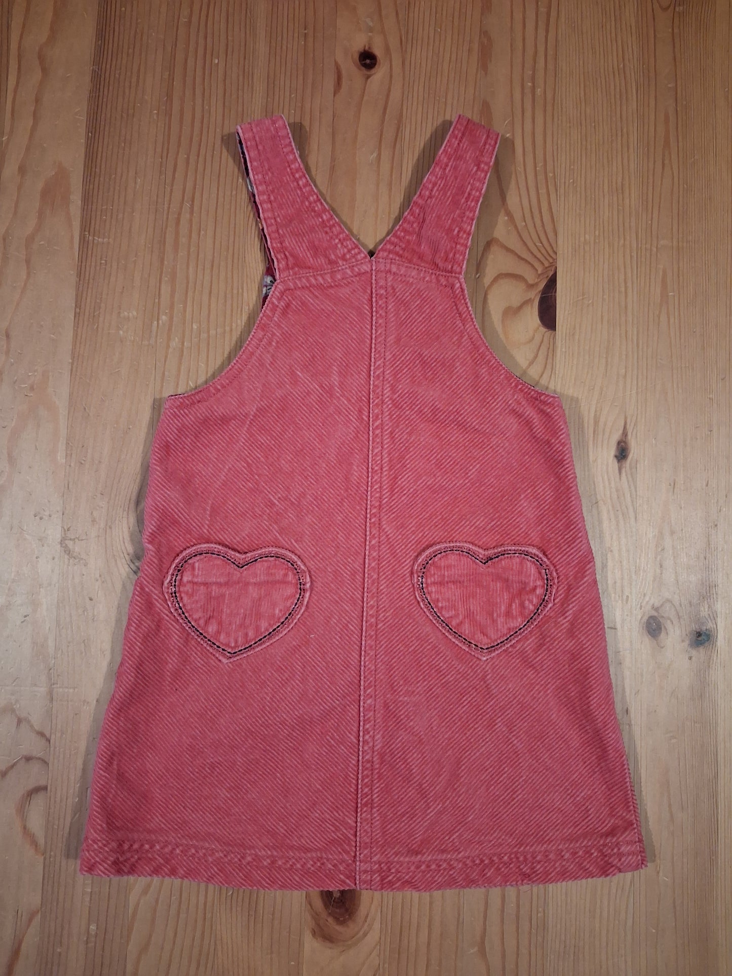 Pink Hearts Pinafore Dress - Girls 12-18 months - Mothercare