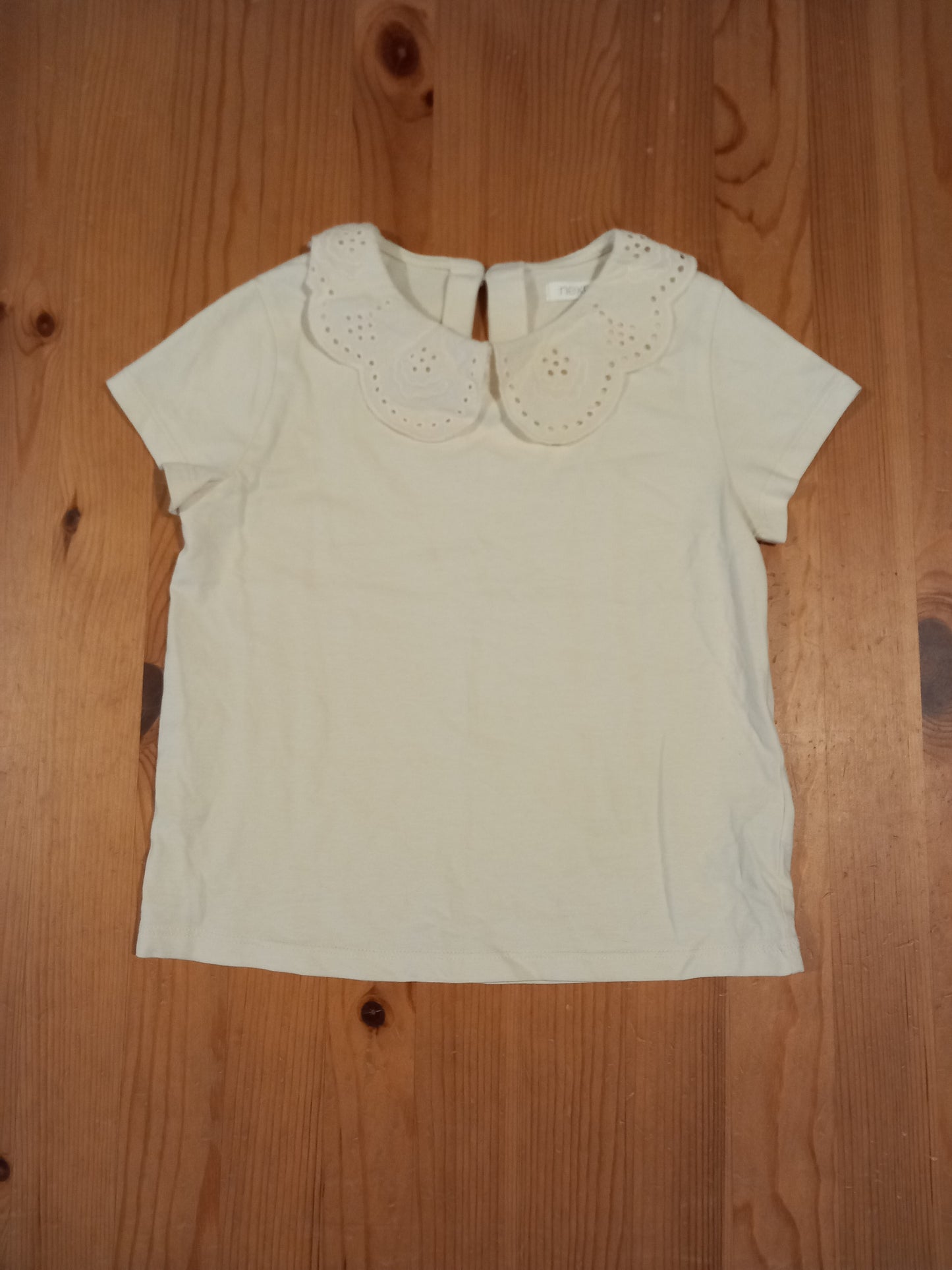 Cream Collared T-Shirt - Girls 6 years - Next