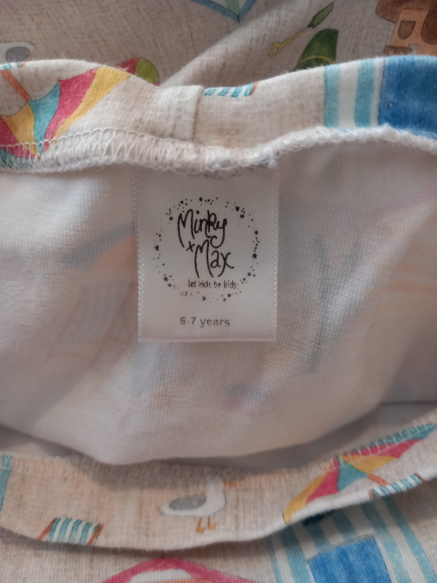 Handmade Seaside/Beach Print Dress - Girls 6-7 years - Minky & Max