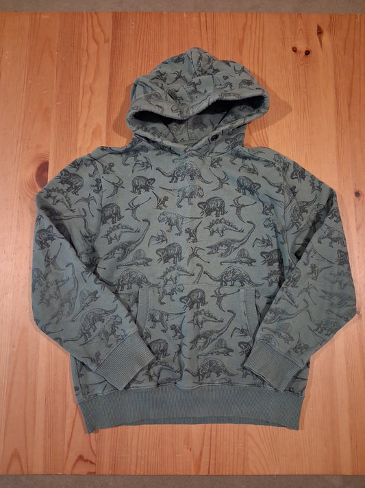 Dark Green Dinosaurs Hoodie With Thumb Holes - Boys 11 years - Next